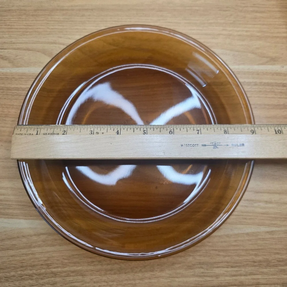 Anchor Hocking Amber Glass Bakeware Set 2Qt Casserole 9in Pie Plate Vintage